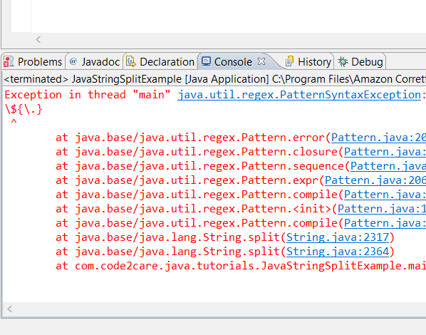 Java - PatternSyntaxException